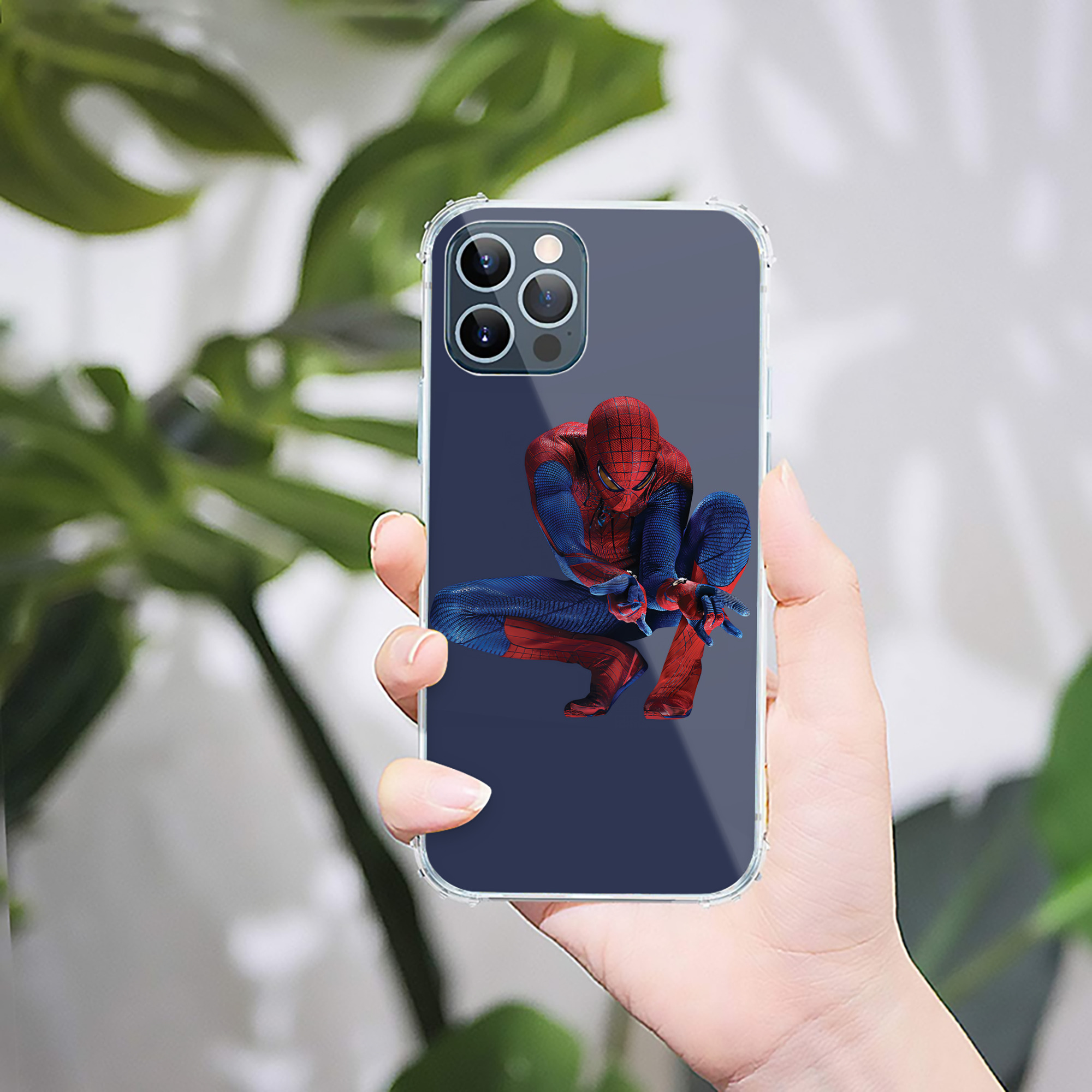 （画像用） Spider Man スパイダーマン 【iPhone 12シリーズ対応】透明スマホケース（クリアソフトケース）